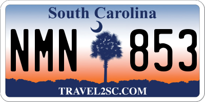 SC license plate NMN853