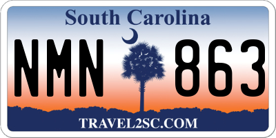 SC license plate NMN863