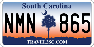 SC license plate NMN865