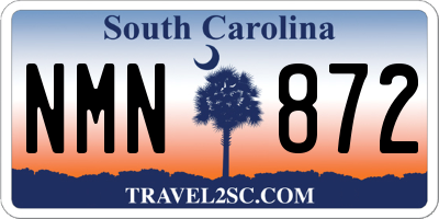 SC license plate NMN872
