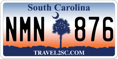 SC license plate NMN876