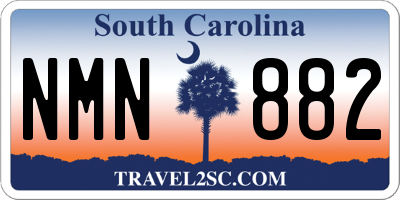SC license plate NMN882