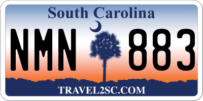 SC license plate NMN883