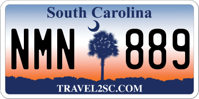 SC license plate NMN889