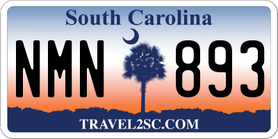 SC license plate NMN893
