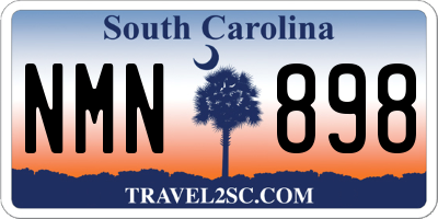 SC license plate NMN898