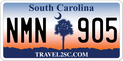 SC license plate NMN905