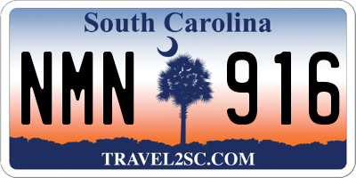 SC license plate NMN916