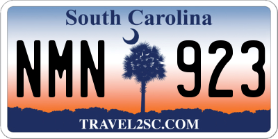 SC license plate NMN923