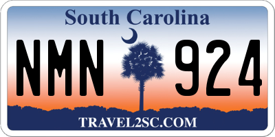 SC license plate NMN924