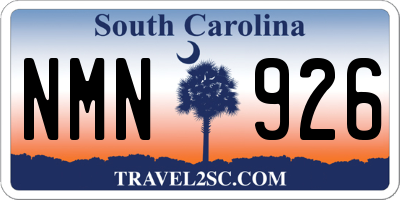 SC license plate NMN926