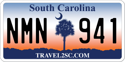 SC license plate NMN941