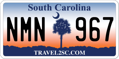 SC license plate NMN967