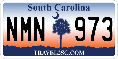 SC license plate NMN973