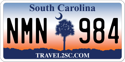 SC license plate NMN984