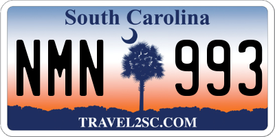 SC license plate NMN993