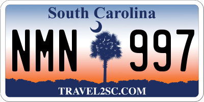 SC license plate NMN997