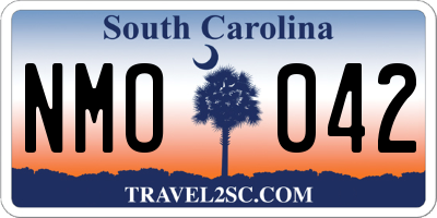 SC license plate NMO042
