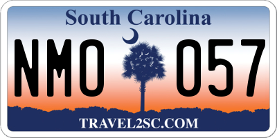 SC license plate NMO057