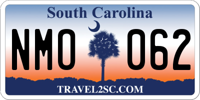 SC license plate NMO062