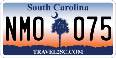 SC license plate NMO075