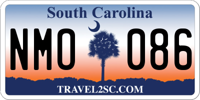 SC license plate NMO086