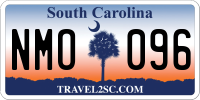 SC license plate NMO096