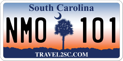 SC license plate NMO101