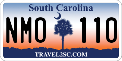 SC license plate NMO110