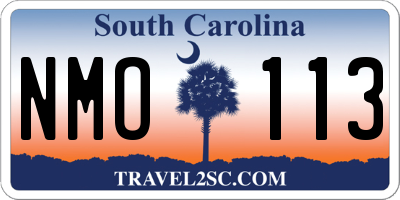 SC license plate NMO113