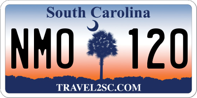 SC license plate NMO120