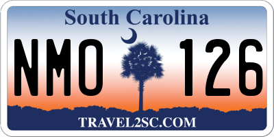 SC license plate NMO126