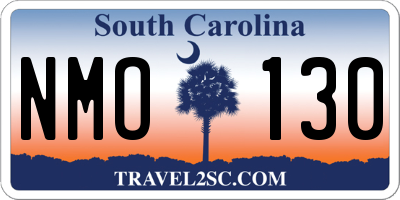 SC license plate NMO130