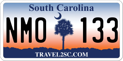 SC license plate NMO133