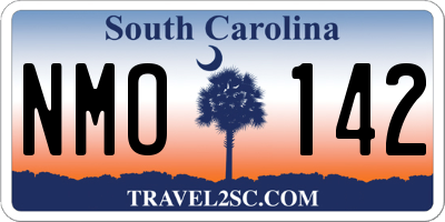 SC license plate NMO142