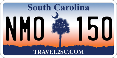 SC license plate NMO150