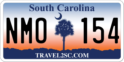 SC license plate NMO154