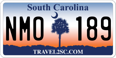 SC license plate NMO189