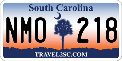 SC license plate NMO218