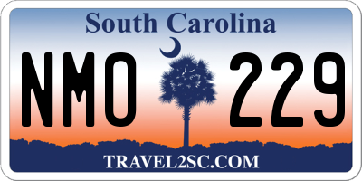 SC license plate NMO229