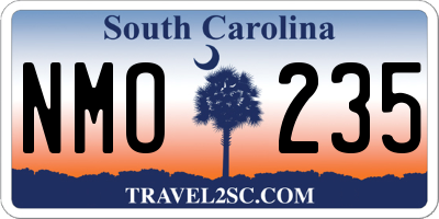 SC license plate NMO235