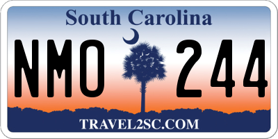 SC license plate NMO244