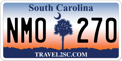 SC license plate NMO270