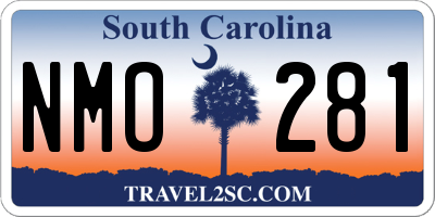 SC license plate NMO281