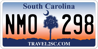 SC license plate NMO298
