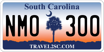 SC license plate NMO300