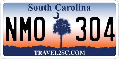 SC license plate NMO304