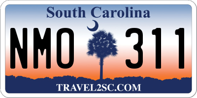 SC license plate NMO311
