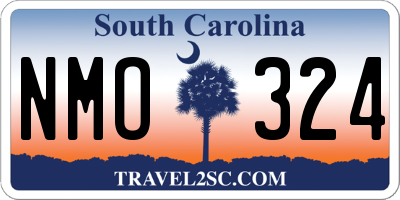 SC license plate NMO324