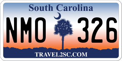 SC license plate NMO326